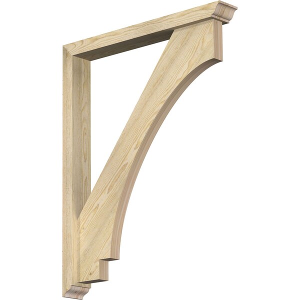 Ekena Millwork Imperial Traditional Rough Sawn Bracket w/ Offset Brace, Douglas Fir, 4"W x 30"D x 38"H BKT0402X30X38IMP01RDF - main